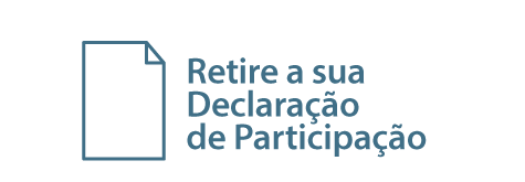 ícone retangular com dobra interna no canto superior direito. ao lado escrito: Retire a sua declaracao de participacao.