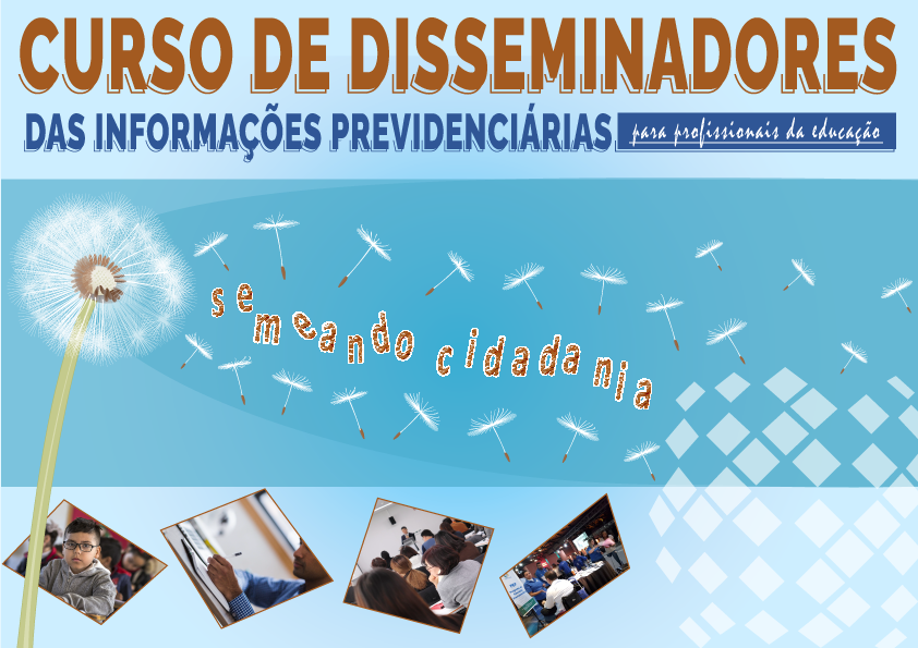 Curso de disseminadores da educação previdenciária para profissionais da educação, montagem de flor dente de leão e mosaico.