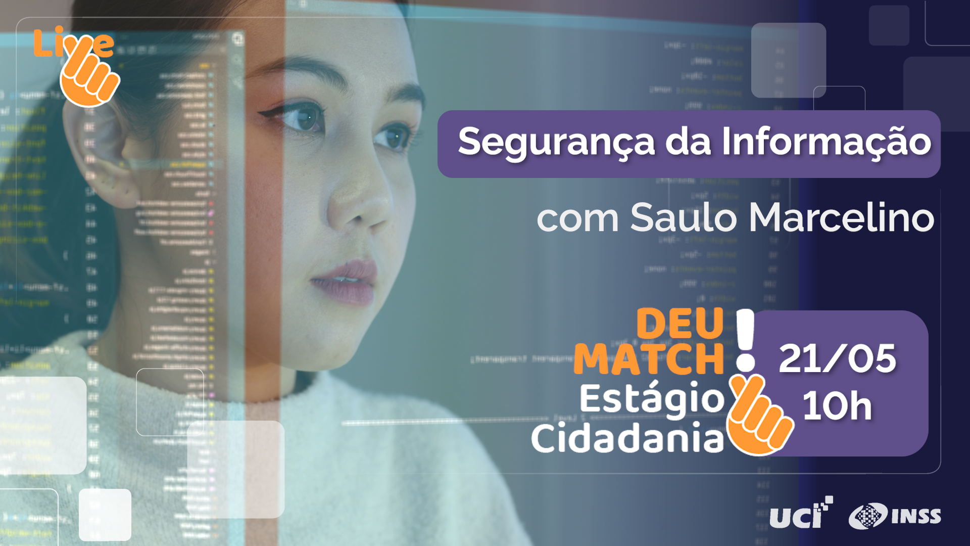 Descrição da capa do Curso. Mulher jovem em postura de trabalho.